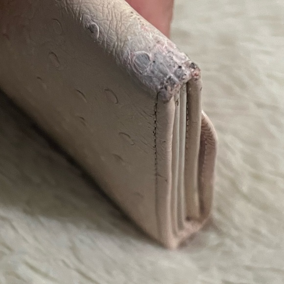 VERSACE Ostrich leather long light pink wallet - Picture 4 of 15